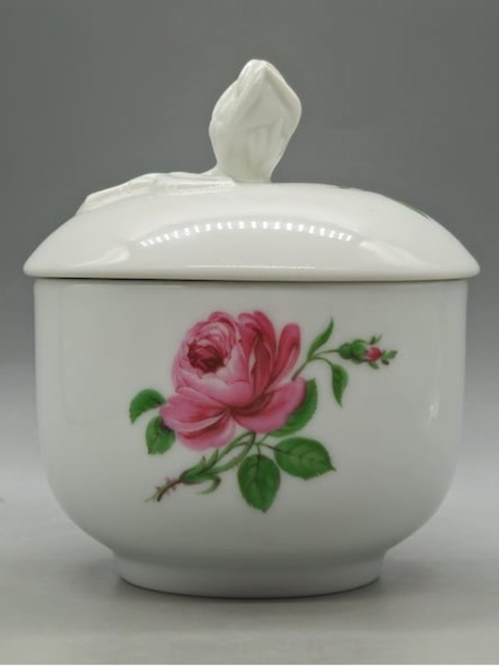 Vintage Rose Lorenz Hutschenreuther Selb Bavaria Porcelain Sugar Bowl